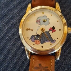 Disney Eeyore Character Watch with Brown Leather Strap